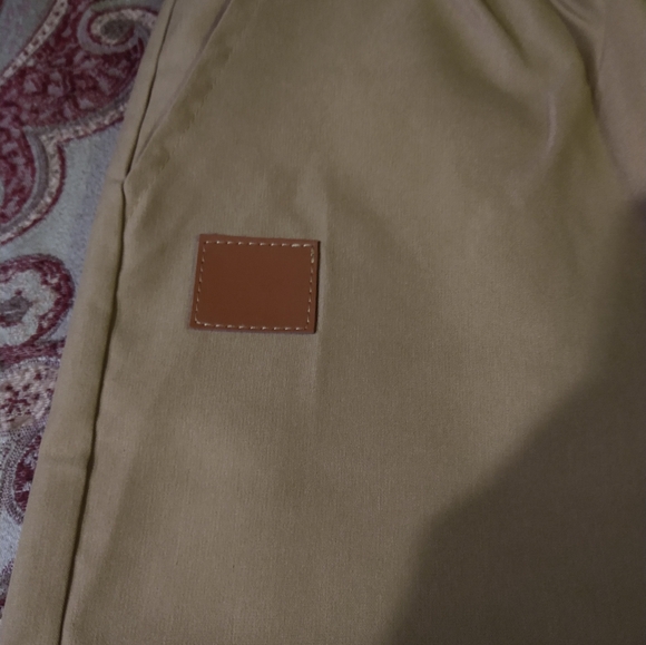 Size M mens khaki casual drawing string shorts - Picture 10 of 11